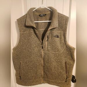 The North Face Tan Fleece Vest Cozy Layering Essential.  Size: XXL
